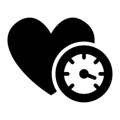 adrenaline glyph icon. heart pulse rush. energy boost. extreme sport © andinur