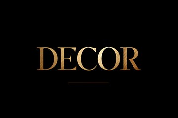 decor in elegant gold serif font centered on matte black background minimalist style emphasizing luxury and sophistication perfect for modern interior design or festive themes