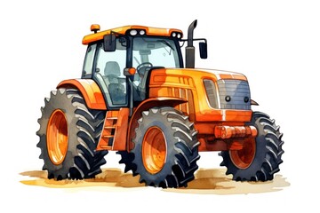 Obraz premium Tractor vehicle cartoon wheel.