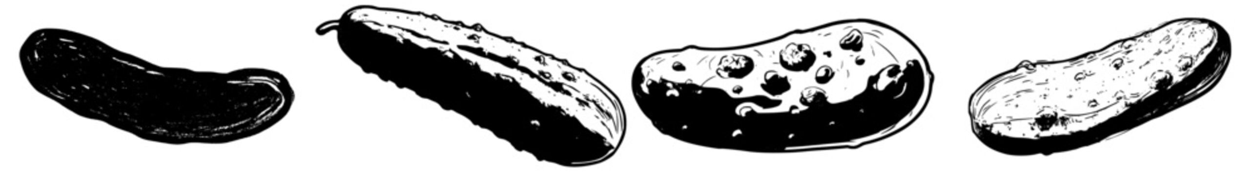 A vibrant hand-drawn pickle