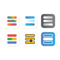 Obraz premium Modern menu app logo representing options, navigation, and usability