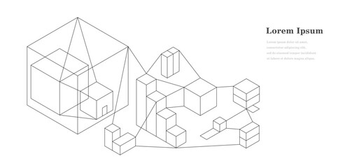 幾何学 抽象 建築 テクノロジー ネットワーク 背景