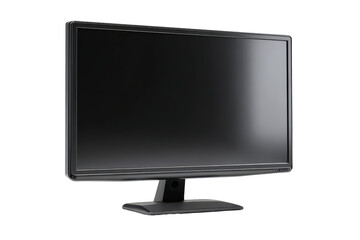 Fototapeta premium Modern computer monitor with sleek design isolated on transparent background. Modern computer monitor isolated on white background.