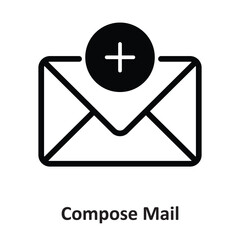 Fototapeta premium Compose Mail Vector icon which can easily modify or edit