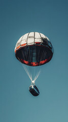 Space Capsule with Parachute Landing
