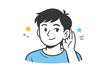 Obraz premium Micro-expressions candid. A close-up scene of a person slightly raising an eyebrow while listening, subtle smile forming. The moment captures