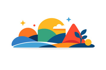 Artistic color use explored through bold abstract shapes layered with confident color contrasts, expressing emotion, balance, and intentional visual harmony.