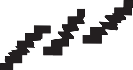 Obraz premium Black pixelated line on white background graphic design element