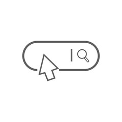 Search bar icon with magnifying glass and cursor