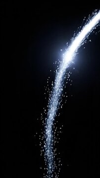 Intense bright light isolated in absolute darkness