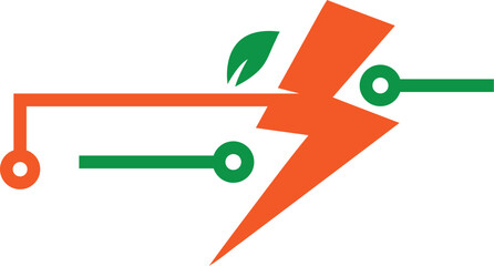 Vector Technology with electrical logo