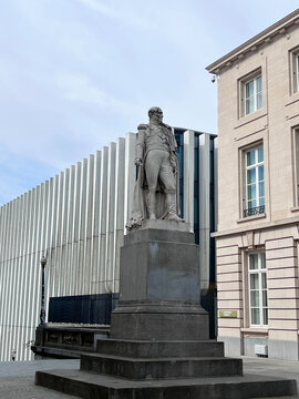 A monument to Count Augustin Daniel Belliard, a French general during the Napoleonic era, Brussels, Belgium, September 6, 2025
