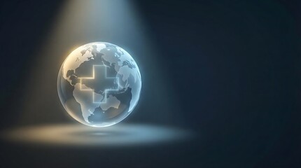 Fototapeta premium Premium Global Healthcare Globe Concept Background