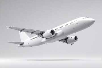 Obraz premium Sleek modern airplane soaring skyward.