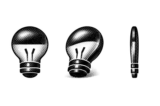 Icon set object shown as a modular symbol element with consistent stroke weight presented in orthographic front view, dynamic angled view,