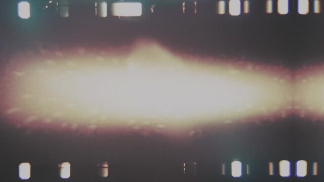 Film Projector Transitions Dissolving Scenes