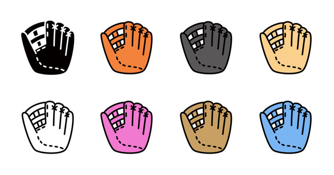 Baseball glove, mitt simple icon