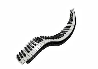 Flexible piano keyboard for creative music composition