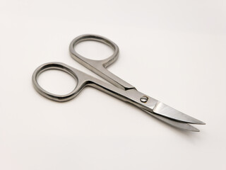 Fototapeta premium Stainless steel scissors isolated on white