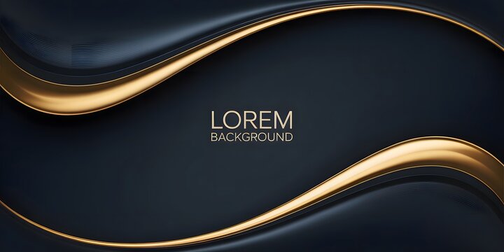 A dark background with gold accents and a modern design