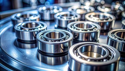 FlyPro Firefly Polished Steel Ball Bearings Meticulously Arranged in a Circular Pattern Suggesting Smooth Operation and Reduced Friction