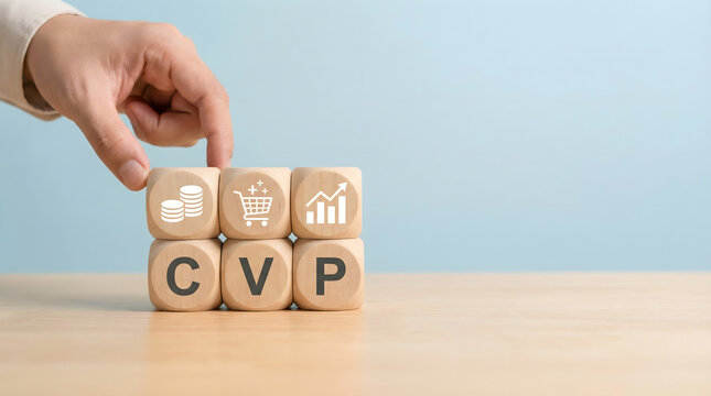 Customer Value Proposition Concept with Icons on Wooden Blocks