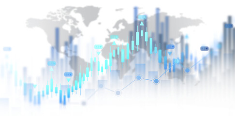 Transparent or png stock market investment trading graph growth.Trade business analytics graph and...