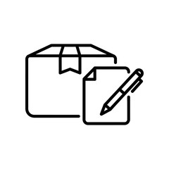Simple black and white line drawing of a hand sketching an open book with a pen, ideal for education, learning, and creative design projects.
