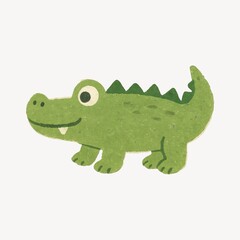 Fototapeta premium Cute cartoon crocodile illustration