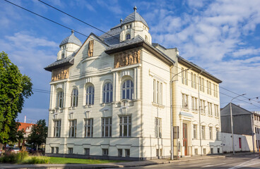 Obraz premium Historic building Remeselnicky dom in the center of Zilina, Slovakia