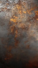 Rusted Iron Plate with Grungy Texture, Vintage Industrial Decor, Close Up of Weathered Surface