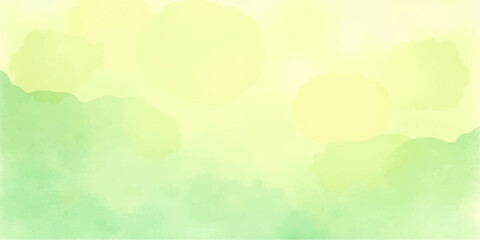 An abstract watercolor and grunge background featuring green leaves and soft bokeh light over a sunny spring meadow vector illustration © Alpha Designs