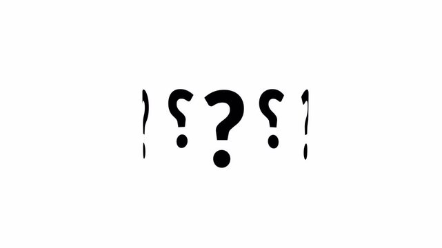 Question mark animation on transparent background. Quiz trivia game competition. question mark frame for quizzes and FAQs. Question mark symbol. Answer question, Examination test. 