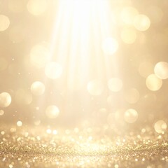 シャンパンゴールド光粒中央余白縦背景