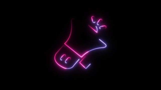 Dynamic stock footage of a neon megaphone animation isolated on black background. On air radio mic microphone, Speaker sign, Sound speaker