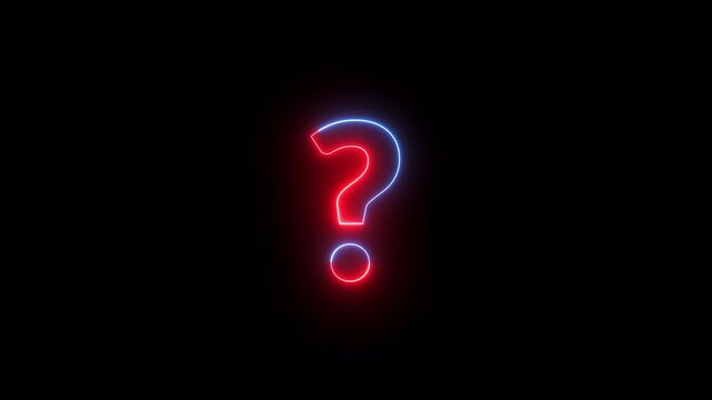 Question mark animation on transparent background. Quiz trivia game competition. question mark frame for quizzes and FAQs. Question mark symbol. Answer question, Examination test. 