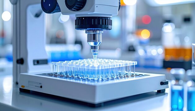 FlyPro Firefly Robotic Arm on Microplate Reader for Automated Sample Handling in a Clean Laboratory Setting