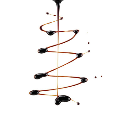 Modern branding element of drizzling balsamic glaze for culinary lifestyle content