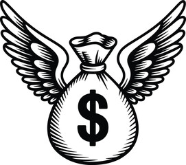 Fototapeta premium Dollar King SVG,Funny Svg 