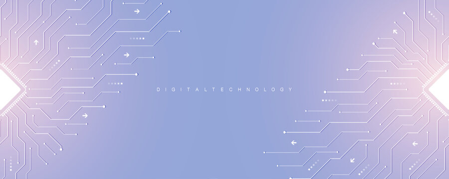 Motherboard technology circuit board background texture design. Creative idea AI banner concept for internet technology. Digital motherboard concept for poster, cover, banner, header, web template