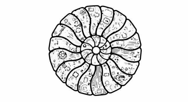 Intricate prehistoric ammonite fossil showing detailed spiral structure and ancient texture.