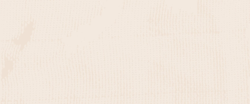 Grainy old beige textile fabric texture with recycled fibers and soft cream patterns, ideal for rustic backgrounds, vintage scrapbook pages, and ecokraft design projects. Vector fabric material bg.