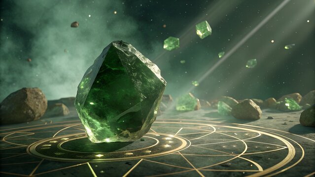 Raw moldavite crystal