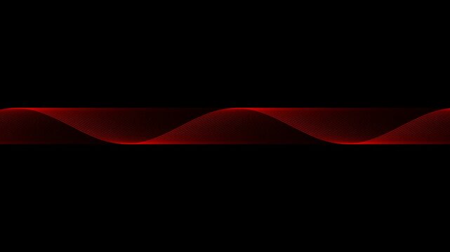 Pulsing Red Sine Wave on a Minimalist Black Background