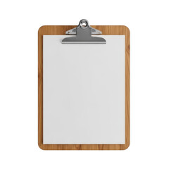 A blank clipboard resting on a flat surface ready for note-taking or organization tasks