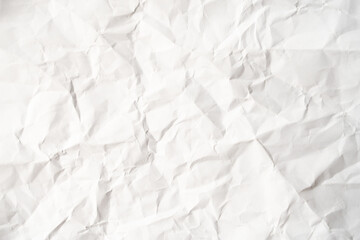 Fototapeta premium Grunge wrinkled white color paper textured background with copy space. Use for decoration or layer