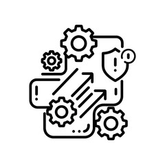 Obraz premium High-quality vector illustration of interconnected gears symbolizing teamwork, innovation, and seamless collaboration in business or technology contexts.