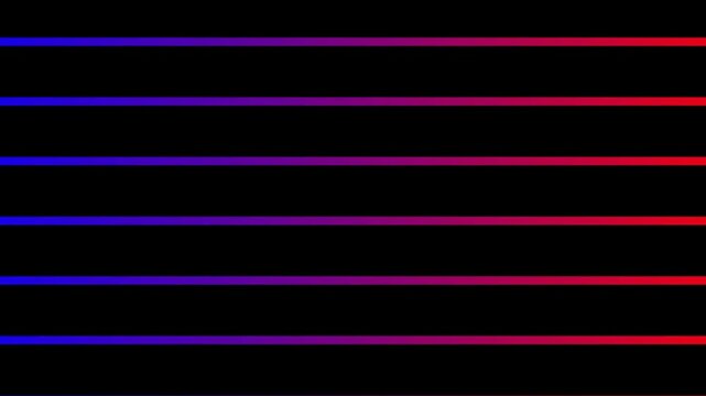 Vibrant Gradient Lines: Blue to Red Horizontal Streaks on Black
