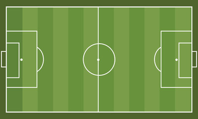 Soccer field in flat style football stadium