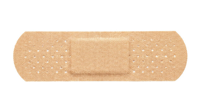Fabric band-aid on transparent background
